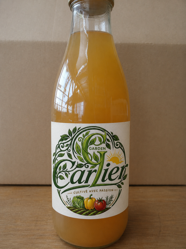 jus de pomme   bouteille d'un litres + caution vidange