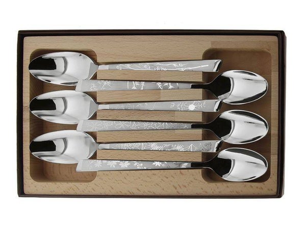 Coffret 6 Cuillères de Table Décor Natura