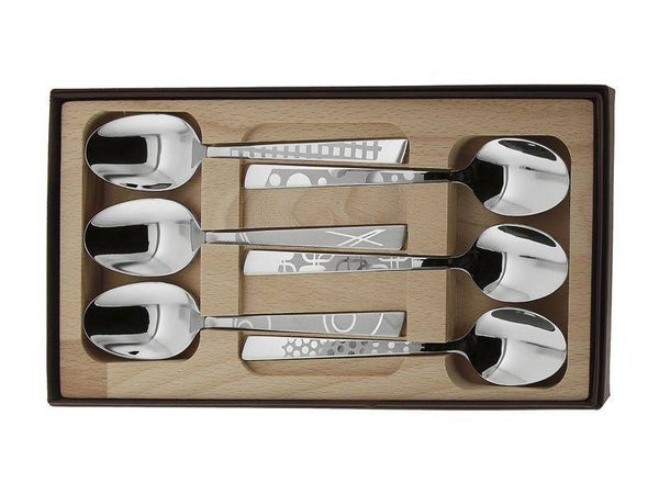 Coffret 6 Cuillères à Café Décor Maison