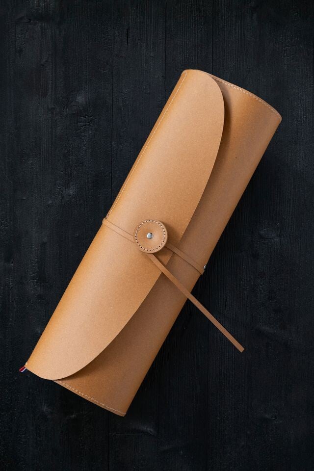 Natte cuir pour 8 couteaux de cuisine