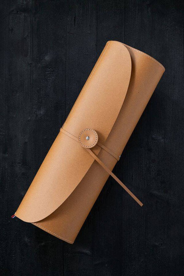 Natte cuir pour 8 couteaux de cuisine