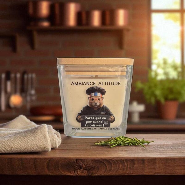 Bougie "Parce que ça pue quand tu cuisines !"