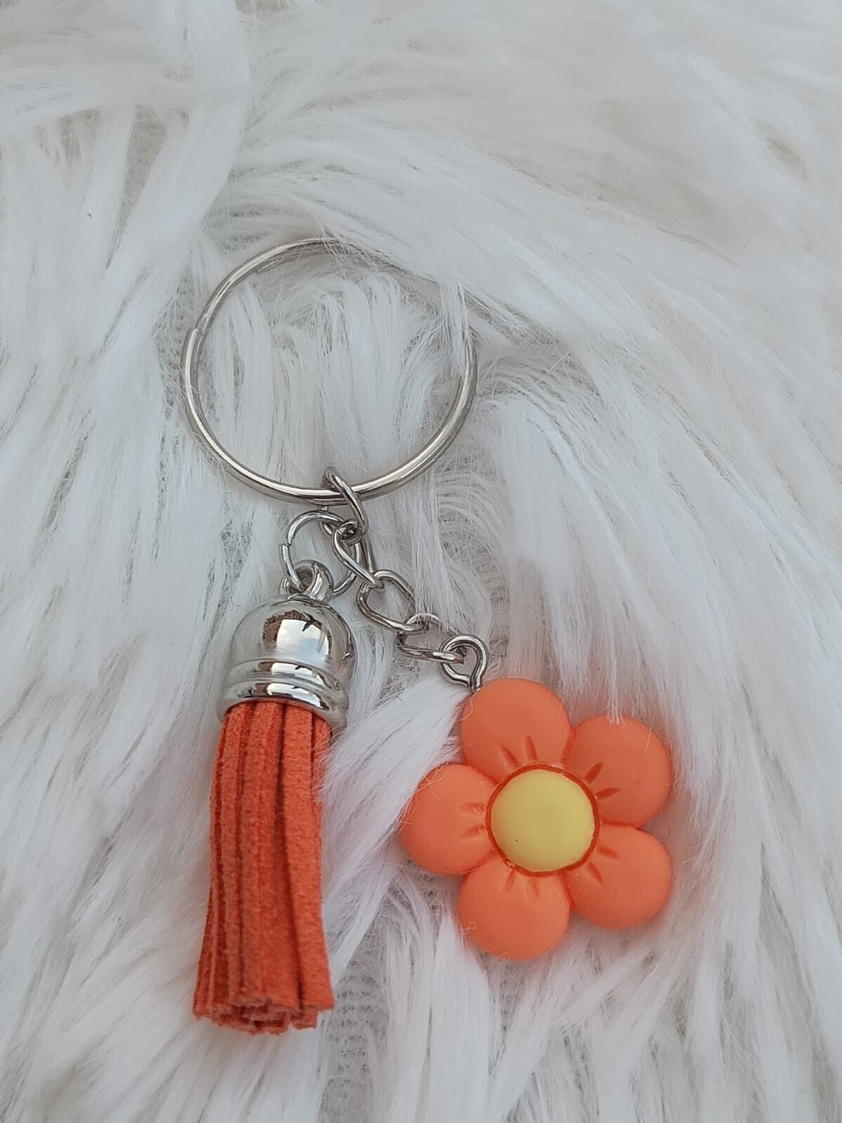 Sleutelhanger Bloem oranje\geel