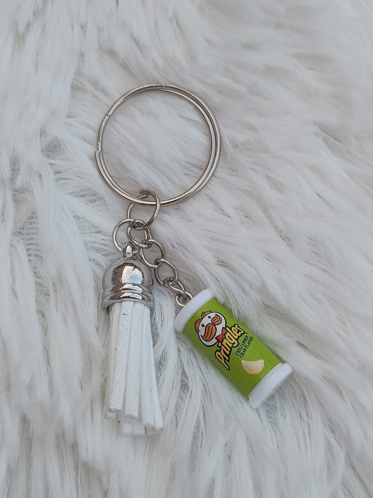 Sleutelhanger Pringels groenl\wit