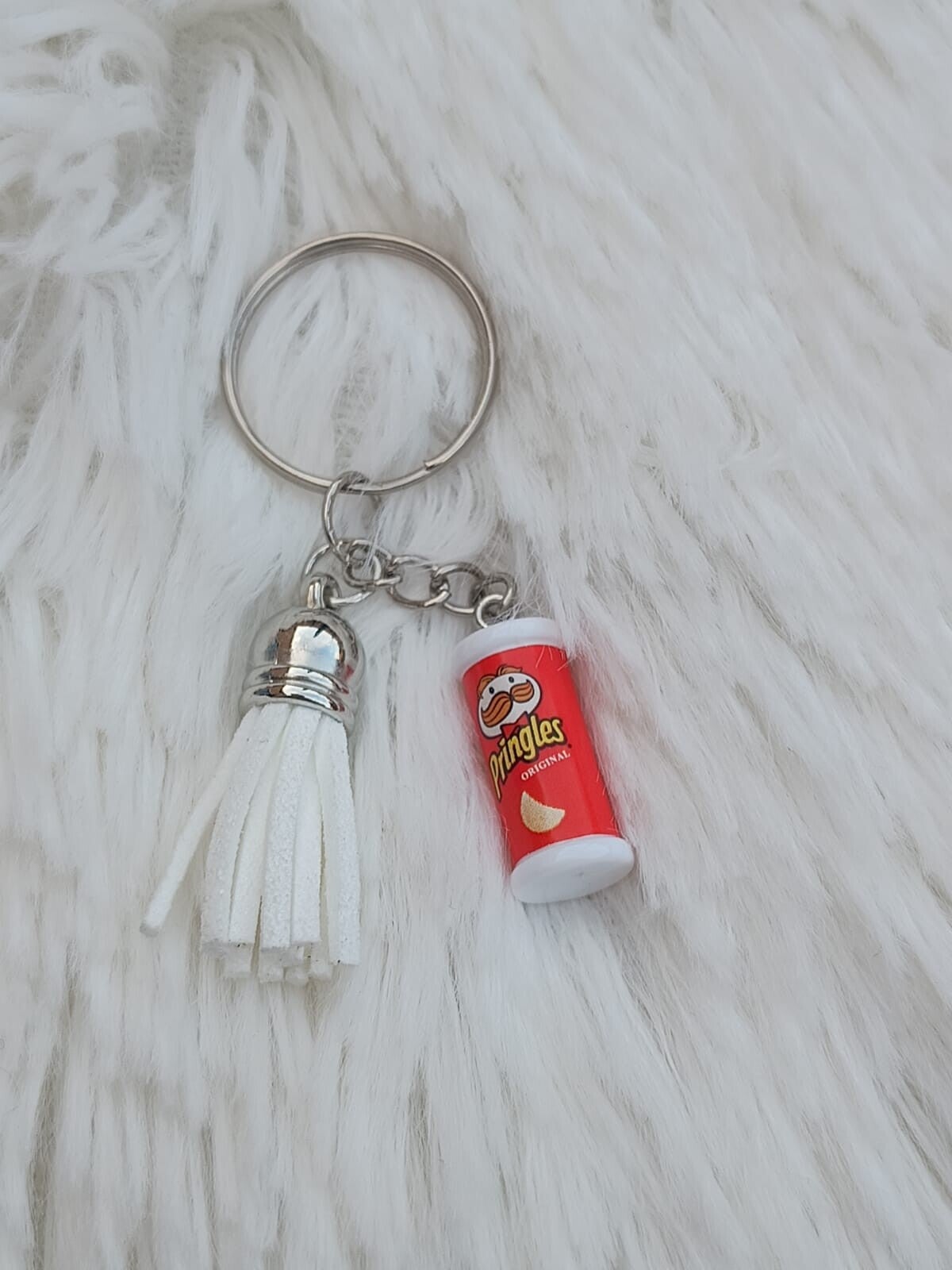 Sleutelhanger Pringels rood\wit