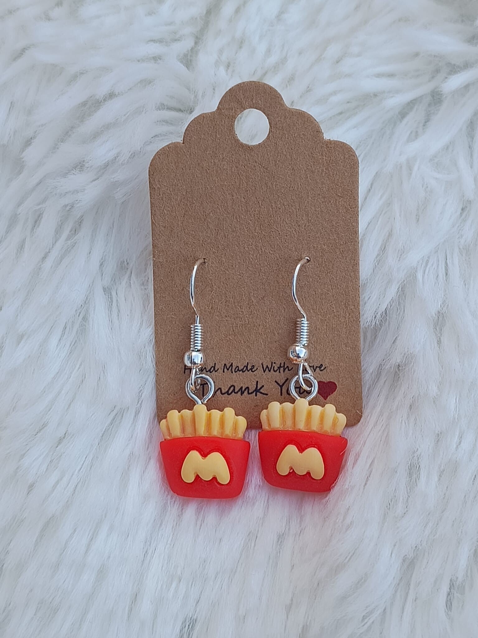 Oorbel Friet rood\geel