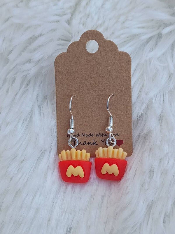 Oorbel Friet rood\geel