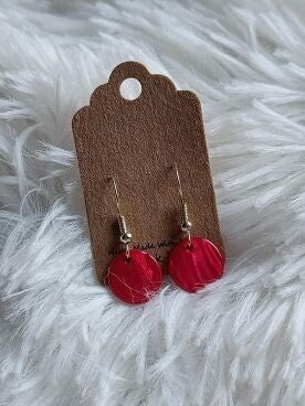 Oorbel Rondje fuchsia