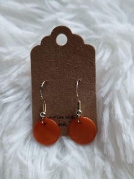 Oorbel Rondje oranje