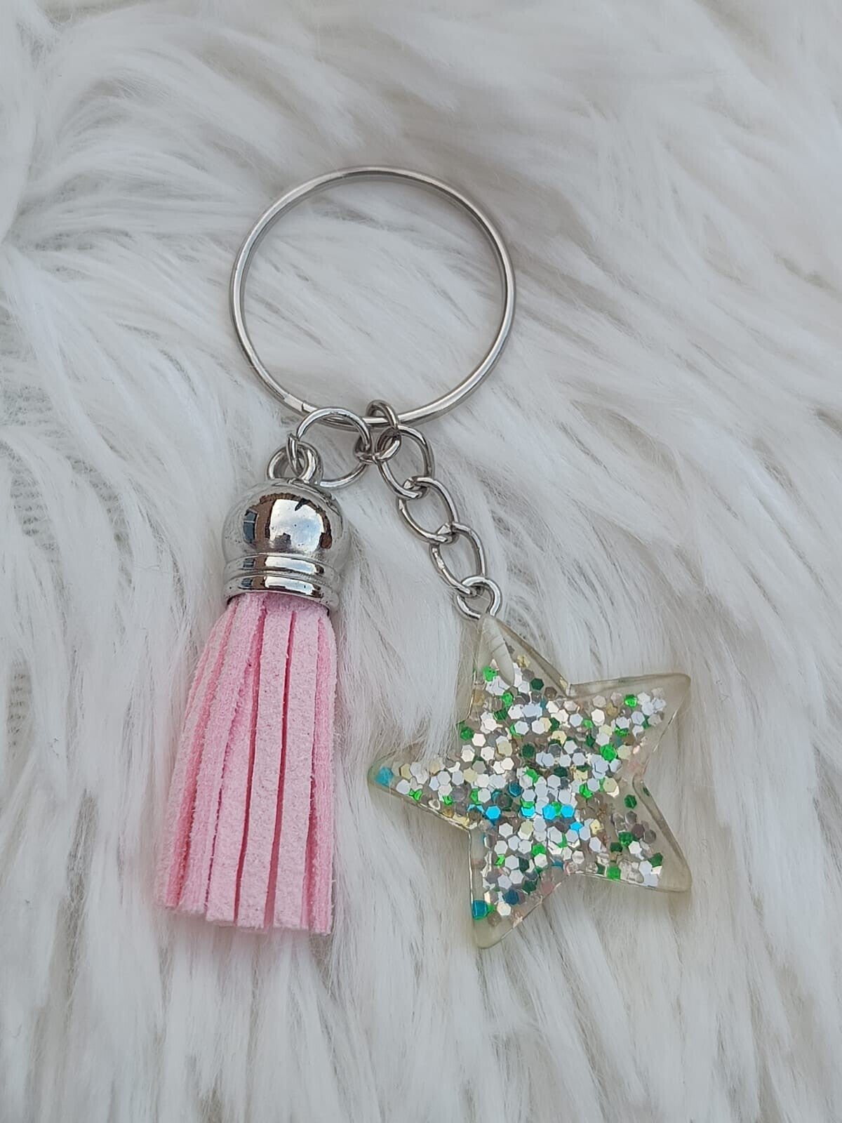 Sleutelhanger Ster meerkleurig