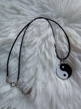Ketting Yin Yang zwart\wit