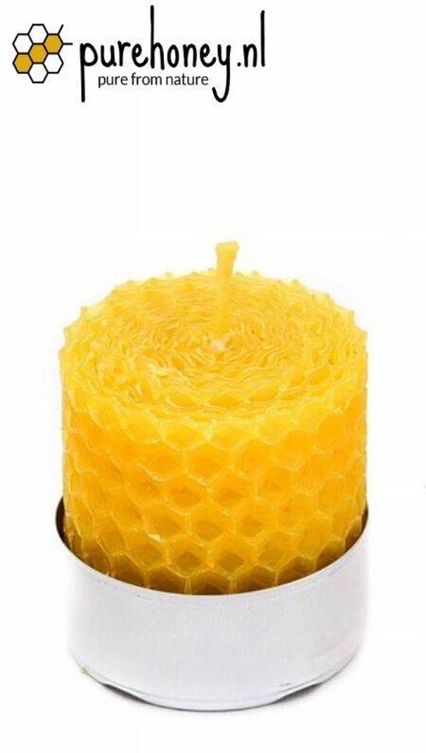 Świeca z wosku pszczelego zwijana (4cm) ⭐⭐⭐⭐⭐