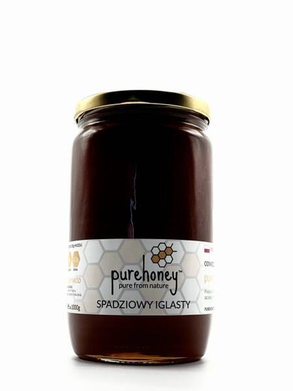 Miód spadziowy iglasty XL (900g) ⭐⭐⭐⭐⭐