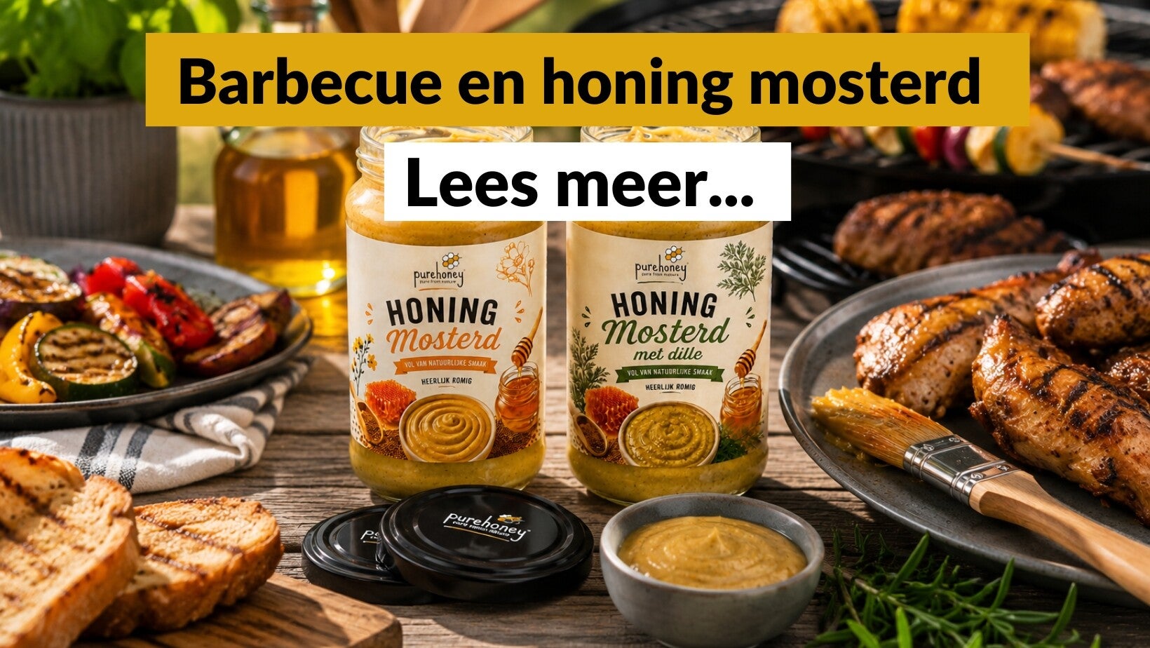 Barbecue en honing mosterd - Pure Honey