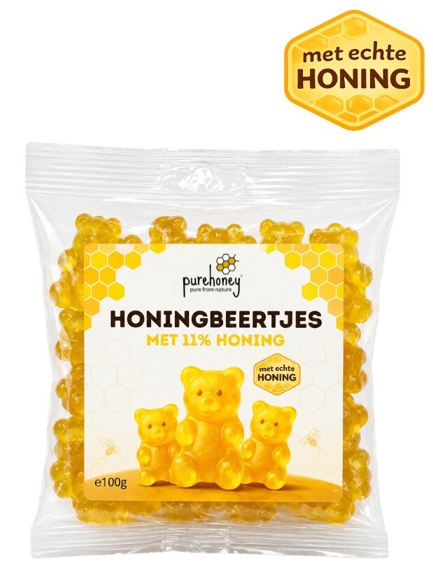 Honingbeertjes met 11% honing (100g) ⭐⭐⭐⭐⭐