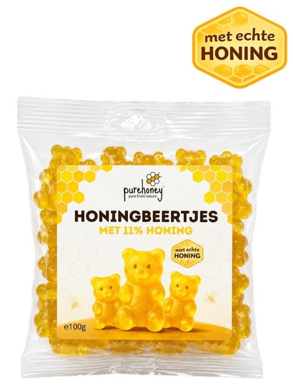 Honingbeertjes met 11% honing (100g) ⭐⭐⭐⭐⭐