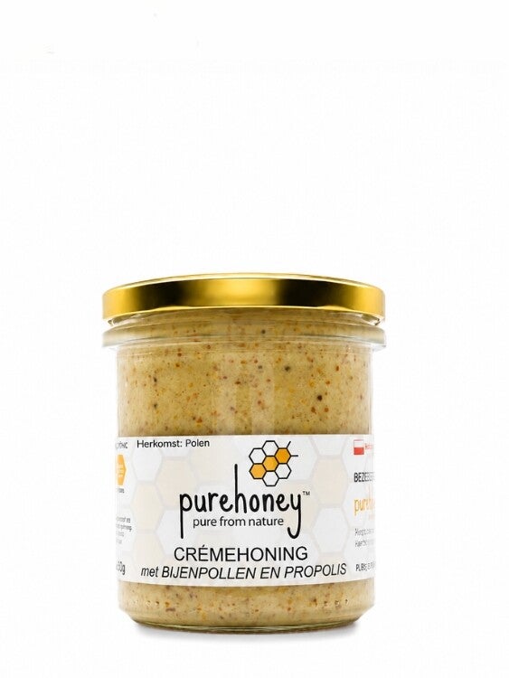 Honing met bijenpollen en propolis (400g) ⭐⭐⭐⭐⭐