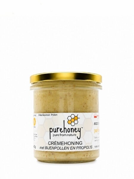 Honing met bijenpollen en propolis (400g) ⭐⭐⭐⭐⭐