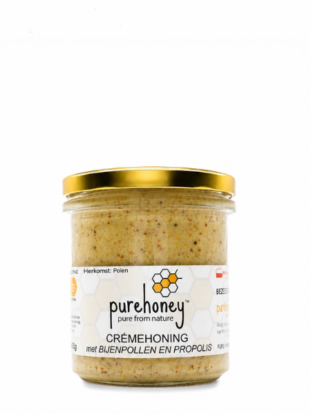 Honing met bijenpollen en propolis (400g) ⭐⭐⭐⭐⭐