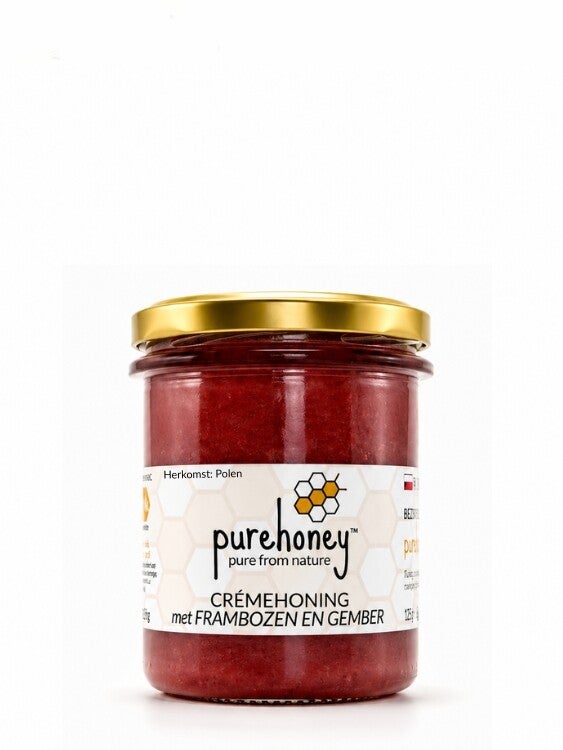 Honing met frambozen en gember (400g) ⭐⭐⭐⭐⭐