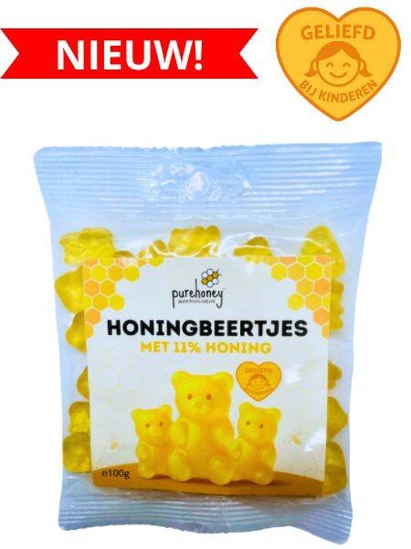 Honingbeertjes met 11% honing (100g) ⭐⭐⭐⭐⭐