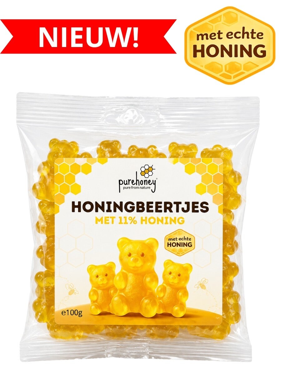 Honingbeertjes met 11% honing (100g) ⭐⭐⭐⭐⭐