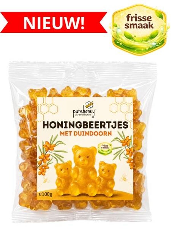 Honingbeertjes met duindoorn (100g) ⭐⭐⭐⭐⭐