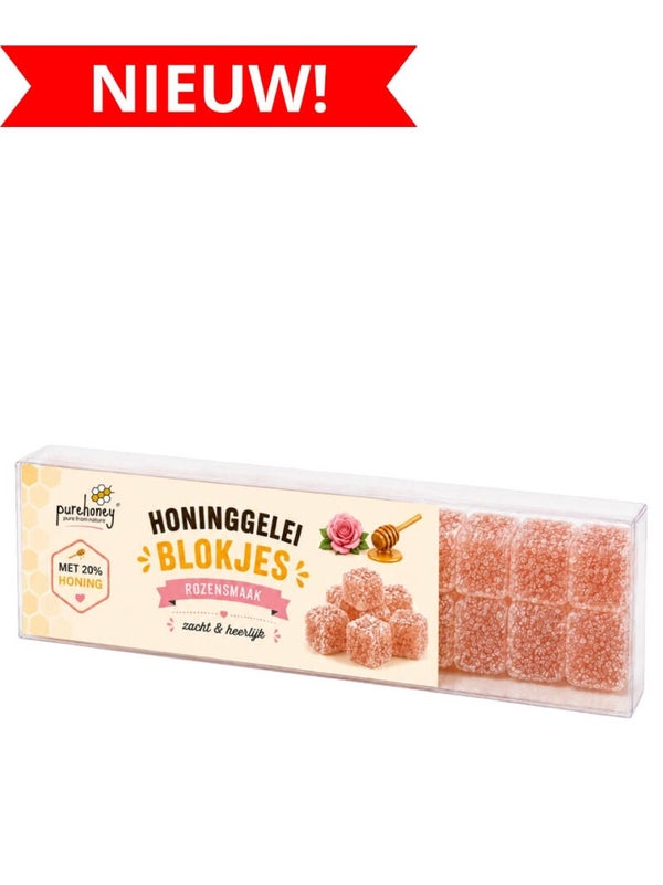 Honinggeleiblokjes met rozensmaak (150g) ⭐⭐⭐⭐⭐