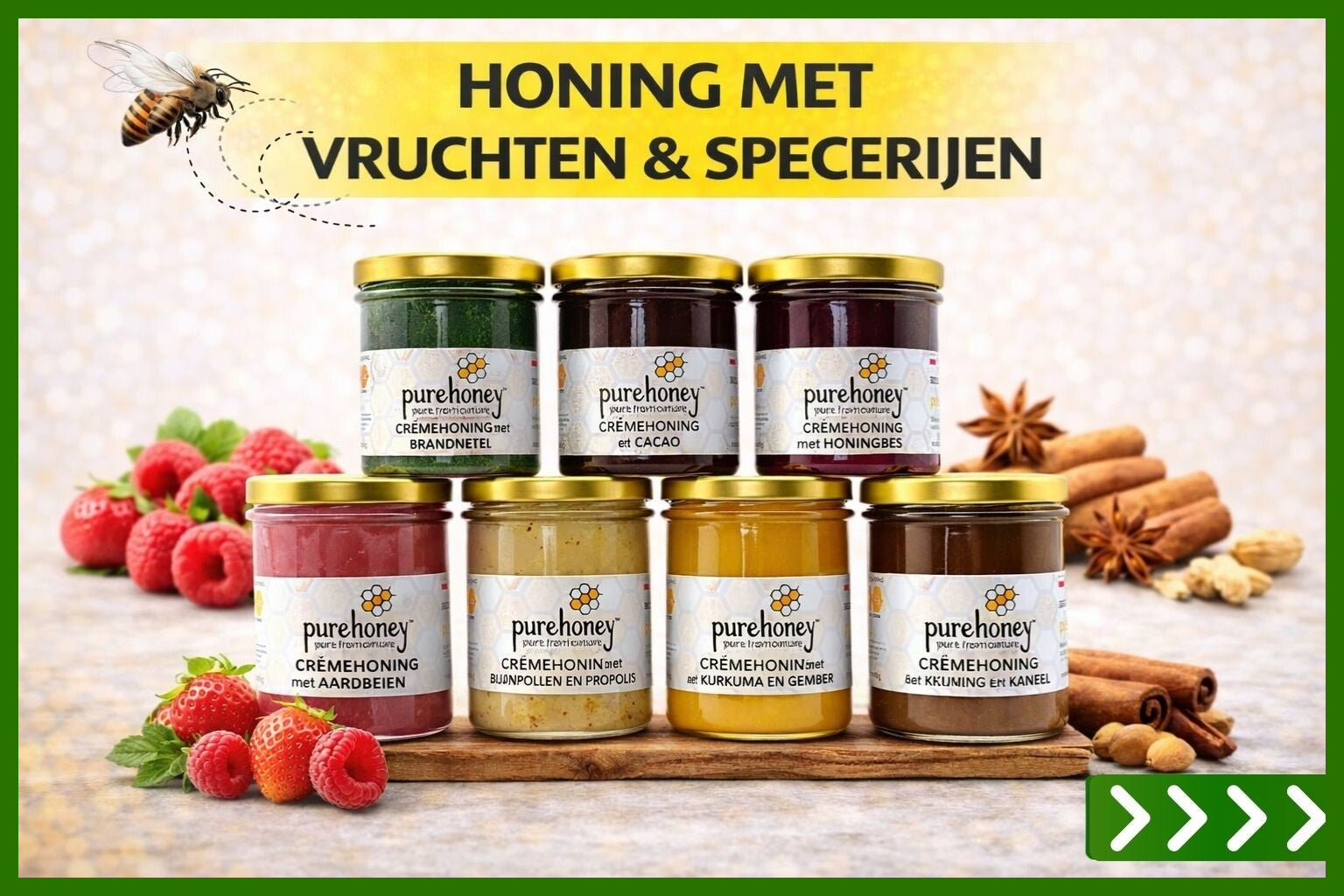 Honing met vruchten en specerijen - Pure Honey