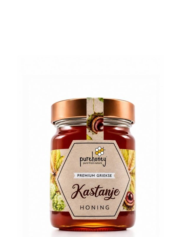 Griekse Kastanjehoning (450g) ⭐⭐⭐⭐⭐