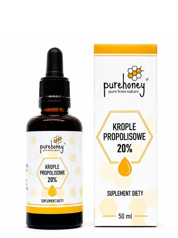Krople propolisowe 20% (50ml)  ⭐⭐⭐⭐⭐