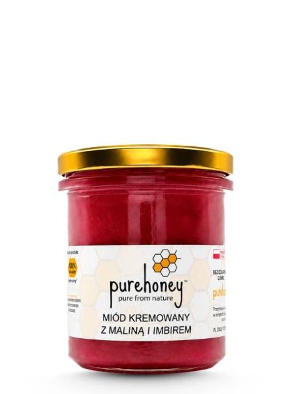 Miód z maliną i imbirem (400g) ⭐⭐⭐⭐⭐