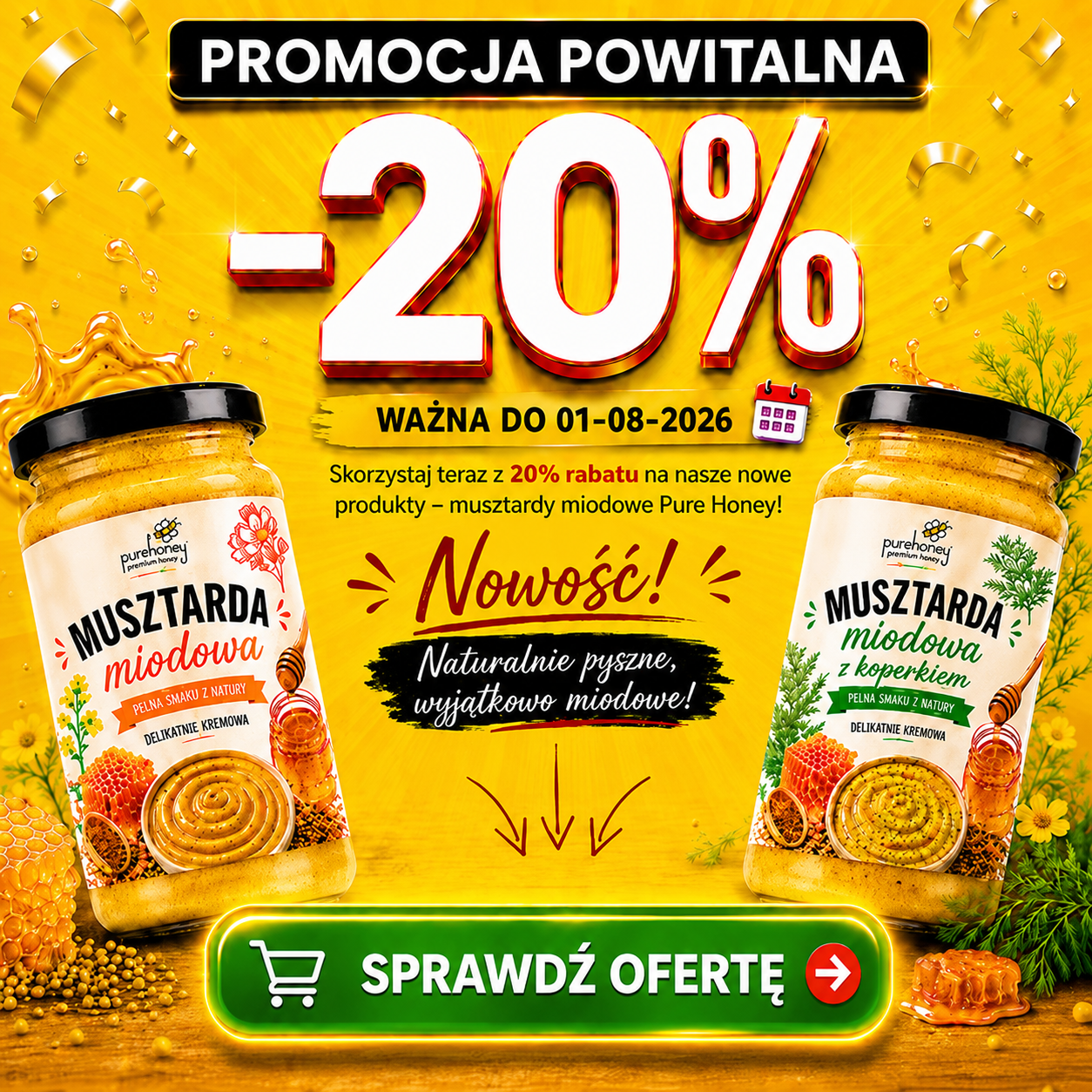 Musztarda miodowa - Pure Honey