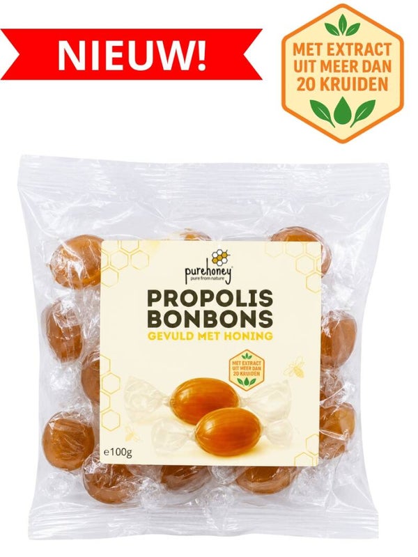 Propolis bonbons gevuld met honing (100g) ⭐⭐⭐⭐⭐