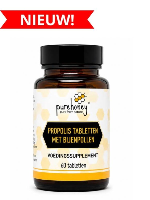 Propolis tabletten met bijenpollen (60 stuks) ⭐⭐⭐⭐⭐