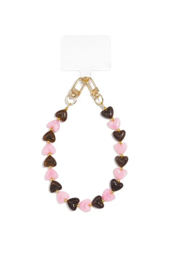 Hearts Brown Pink T-36