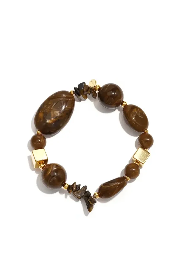 Romantic Beaded Brown A-109