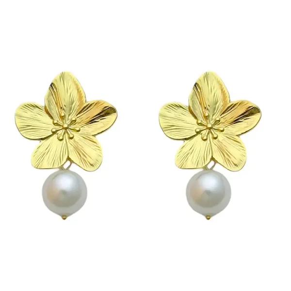 Flower Pearl Gold O-33