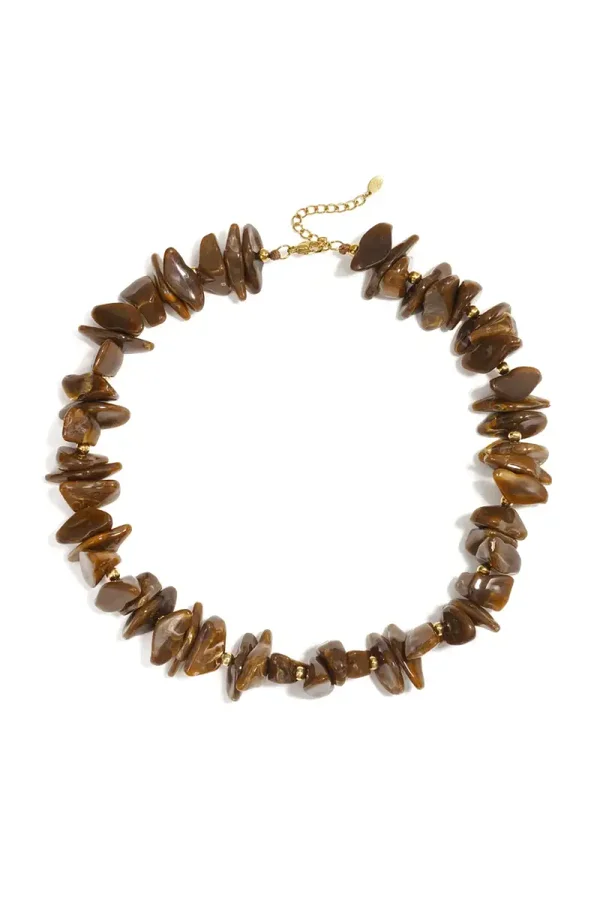 Beaded Different Shapes Brown K-109
