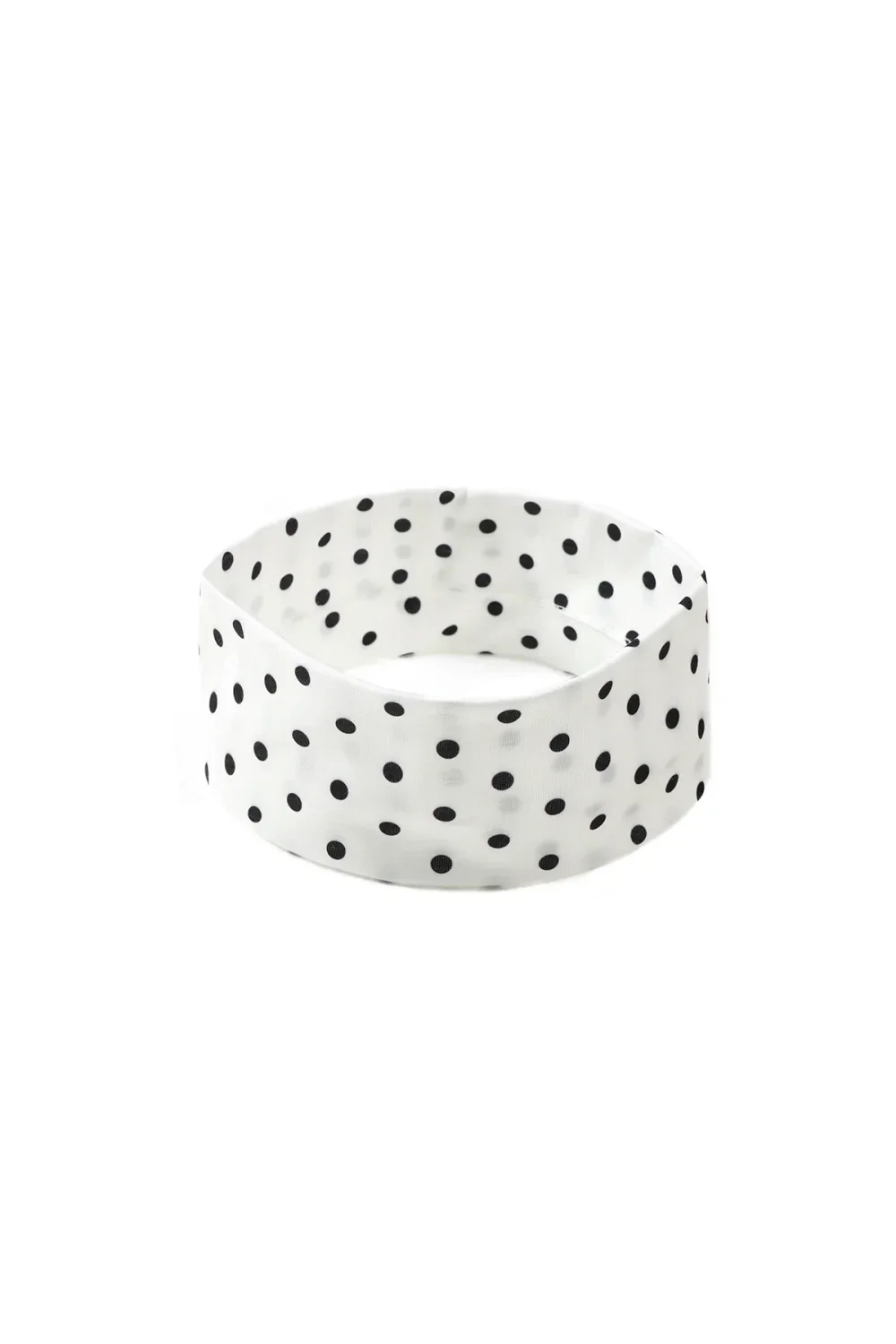Polka Dot Hair Band White