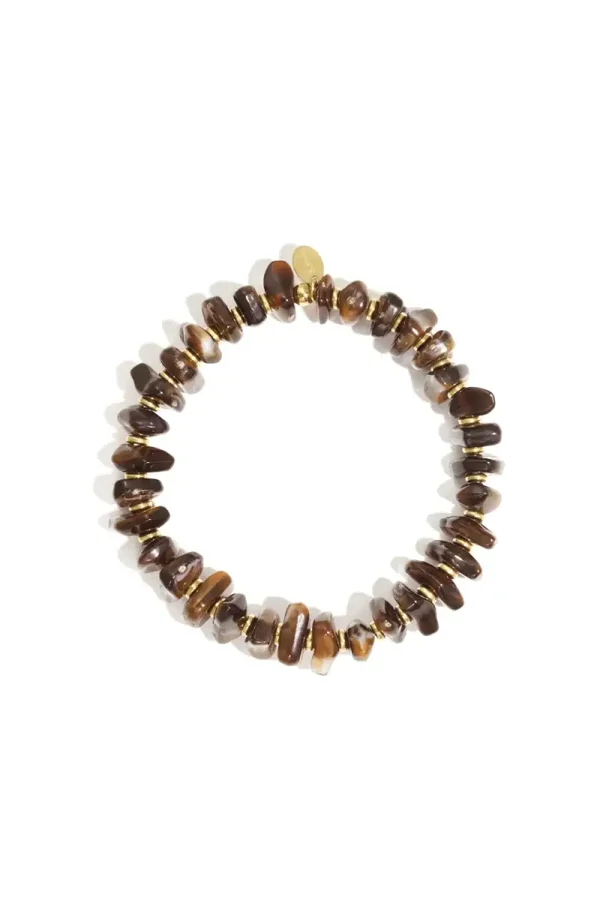 Small Beaded Brown A-112