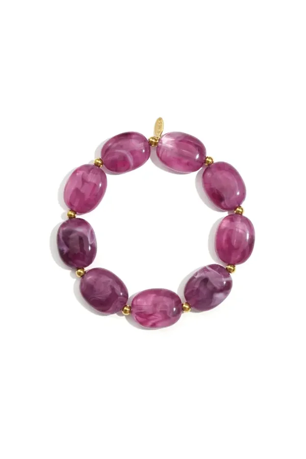 Oval Beads Purple A-126