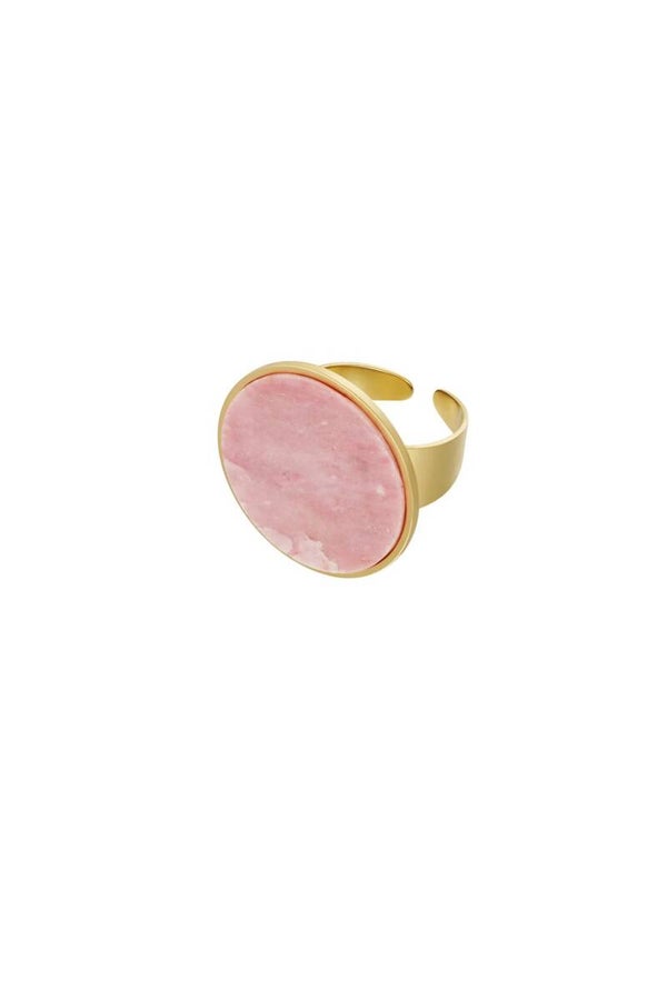 Ring Statement Pink R-44