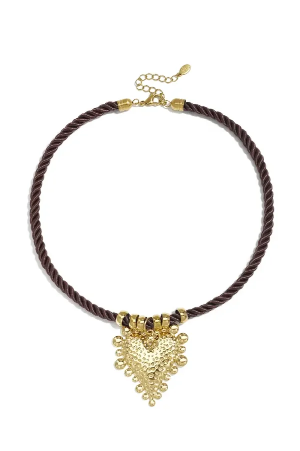 Braided Heart Brown K-99