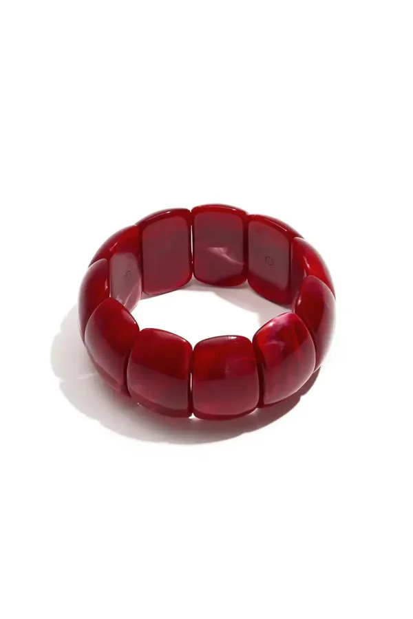Bangle Geometric Red A-135