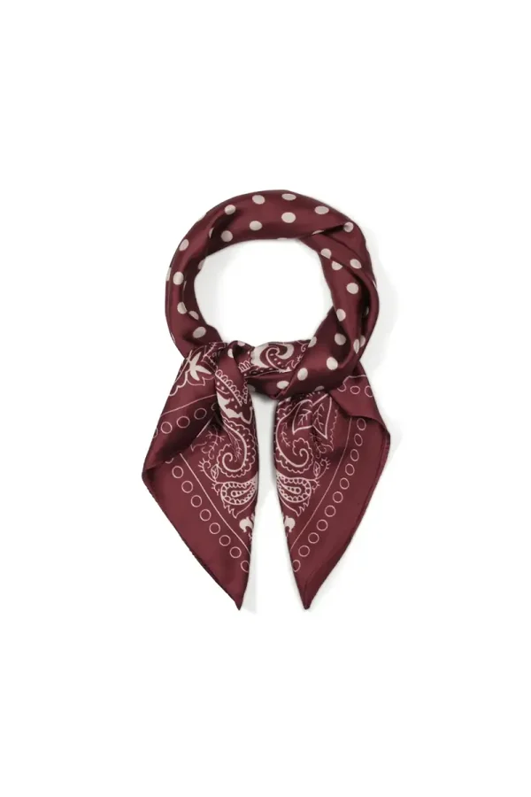 Scarf Bordeaux Polka Dot