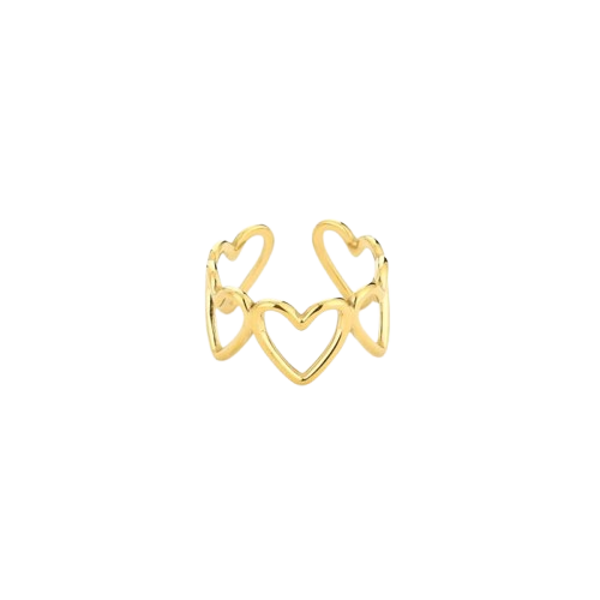 Ring Hearts Gold R-61