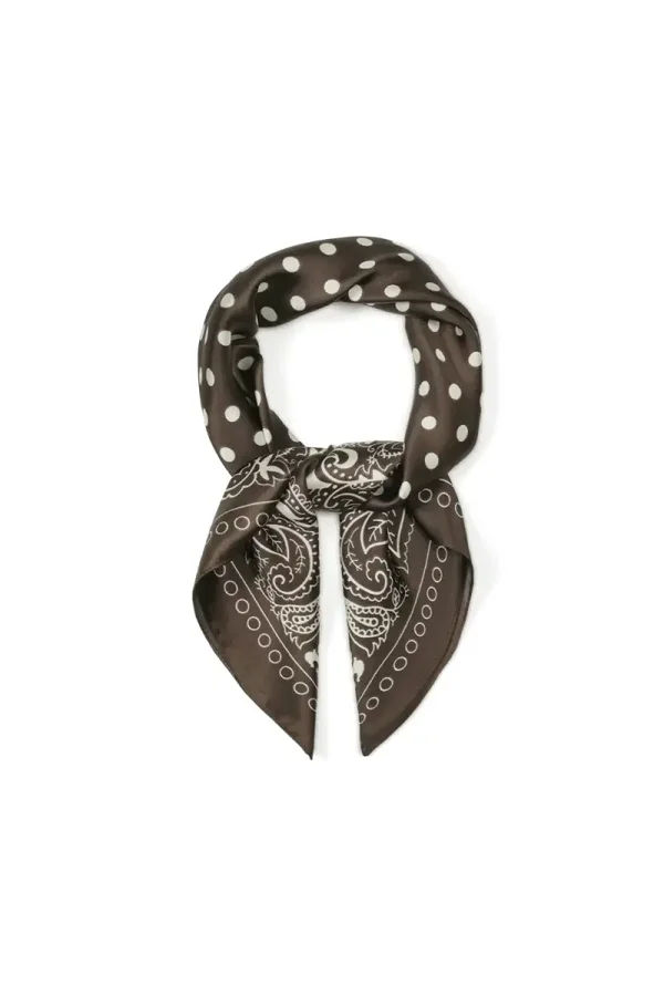 Scarf Brown Polka Dot