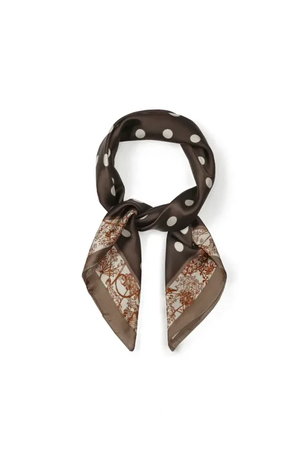 Scarf Brown Mix Polka Dot