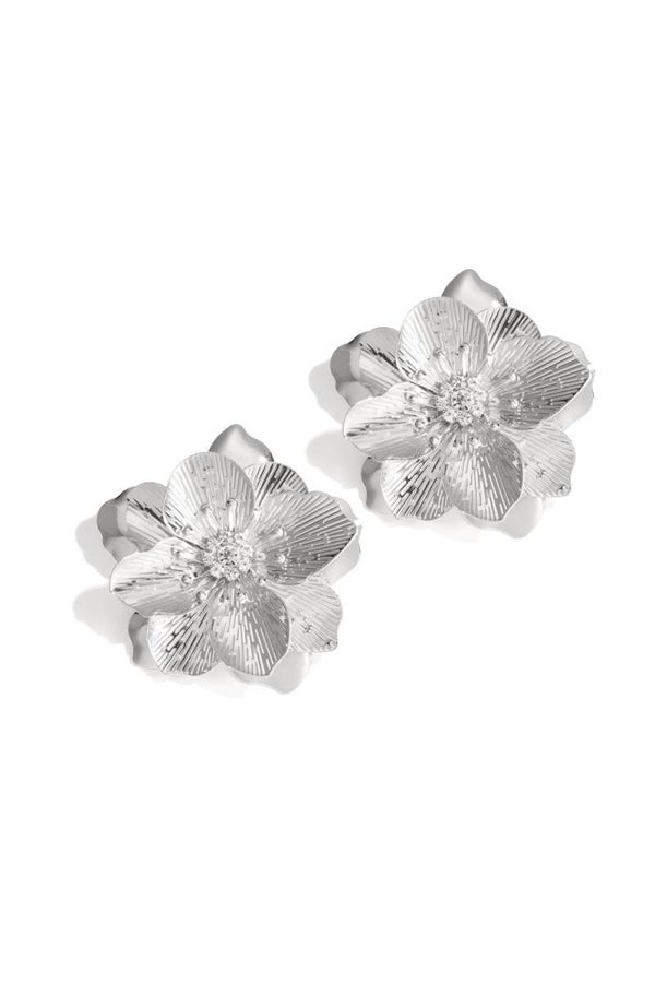 Party Big Flower SIlver O-87